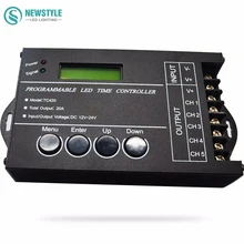 RGB LED Controller Time programable TC420 TC421 DC12V 24V 5Channel Total Output 20A Common Anode Programmable