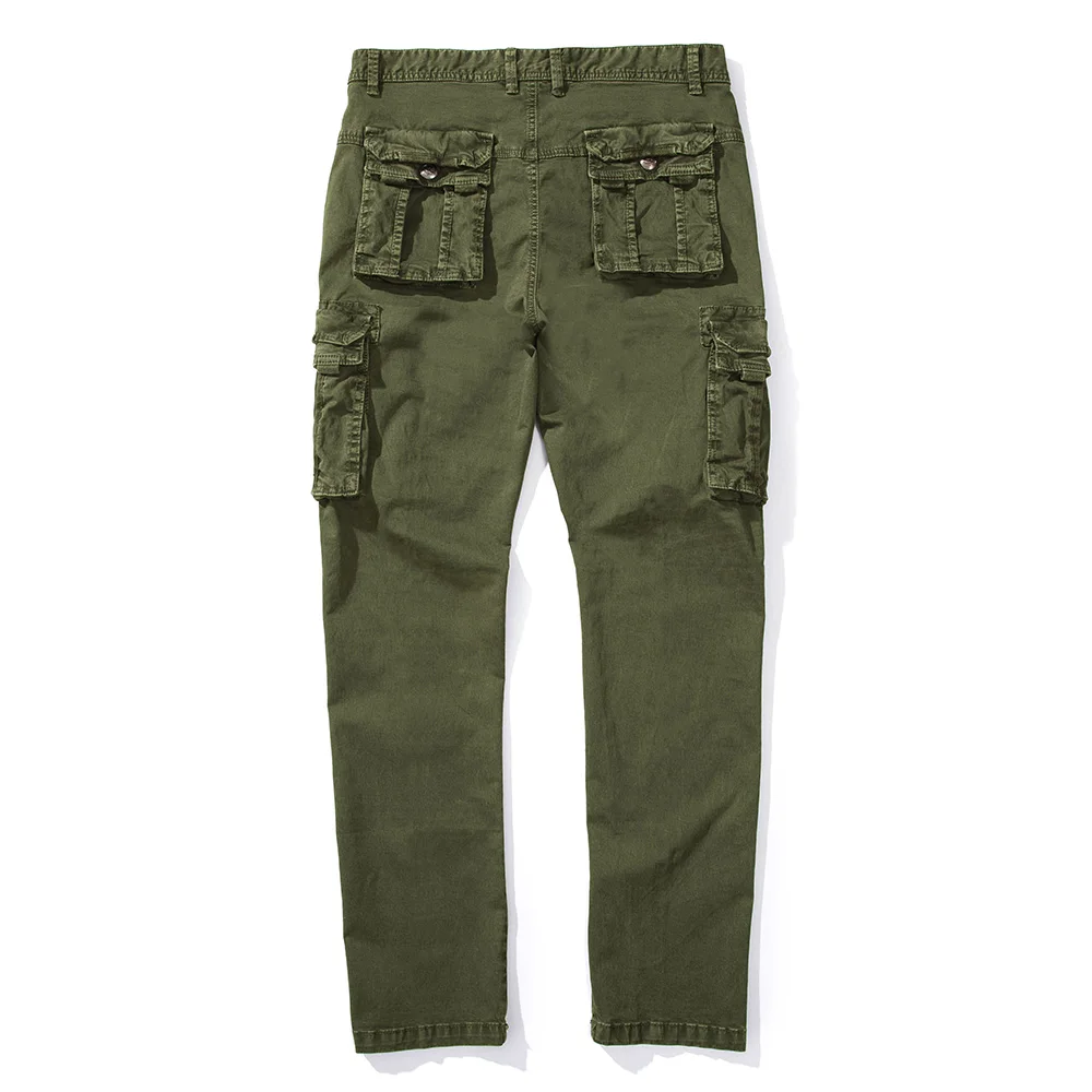 BOSIBIO армейские зеленые брюки карго мужские Новое поступление Военный стиль облегающие хлопковые брюки мужские повседневные брюки много карманов 3708 - Цвет: Army Green