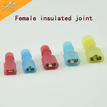 

500PCS Female Fully Insulated Joint (nylon) FDFN 1.25-250 Wire Connector Copper Terminals AWG 22-16 0.5-1.5MM2 Cable