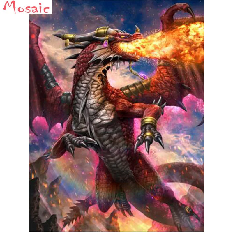 

MOSAIC 5d diamond painting custom photo Charizard Dragon cross stitch diamond embroidery picture of rhinestone crafts mosaic