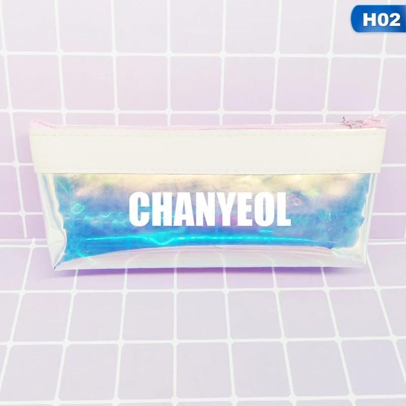 Альбом KPOP EXO лазерная сумка пеналы Кошельки для монет XIUMIN LAY CHEN CHANYEOL косметический пенал для студентов вентиляторы подарок