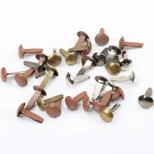 50pcs Mixed Metal Round Brad Studs Spikes Scrapbooking Embellishment Fastener Brads Crafts Pushpin Decoration Rivets 8x14mm