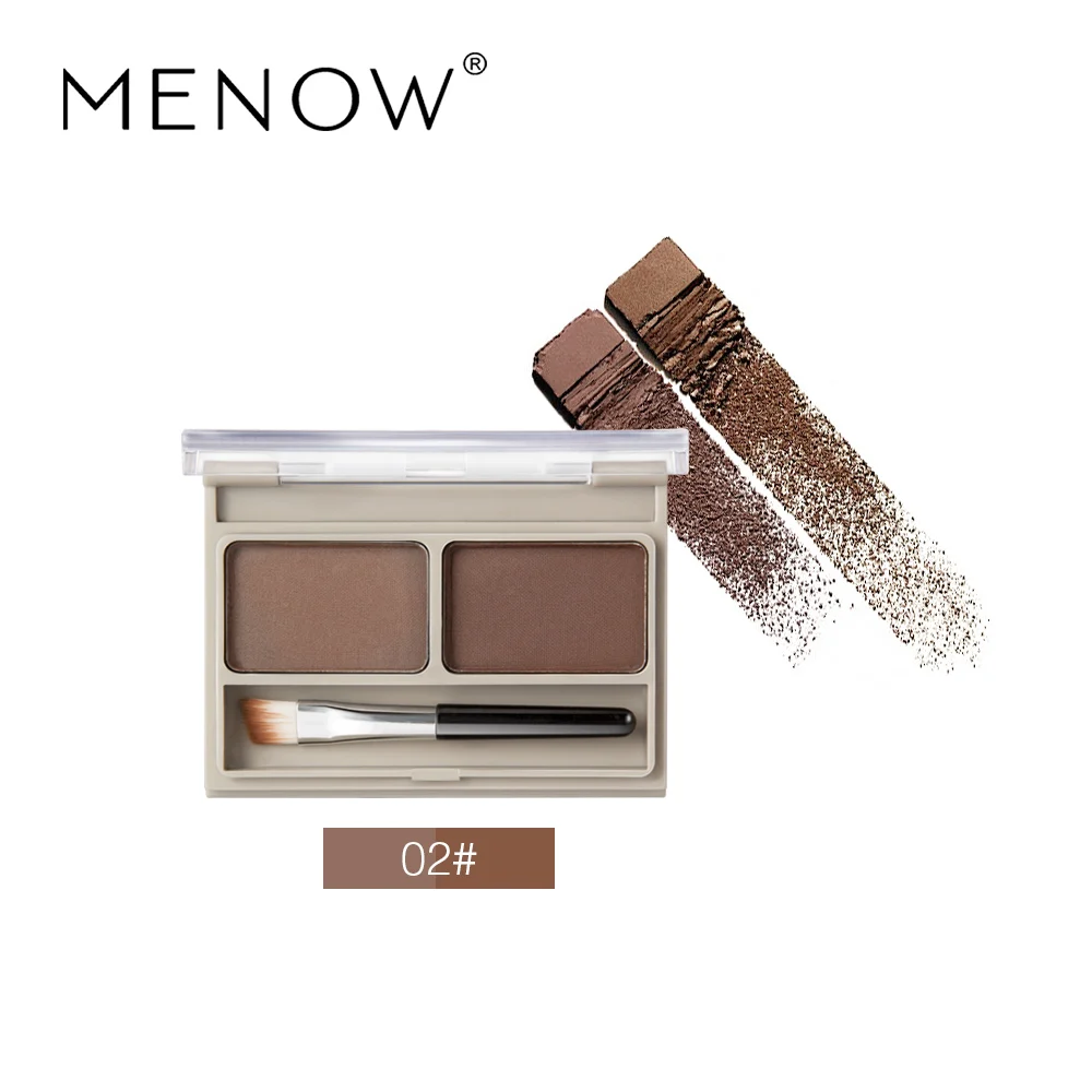 

Professional Eye Brow Makeup 2 Color Eye Shadow Eyebrow Powder With Brush Eyebrow Cake Dark Brown Make Up Palette Set Kit