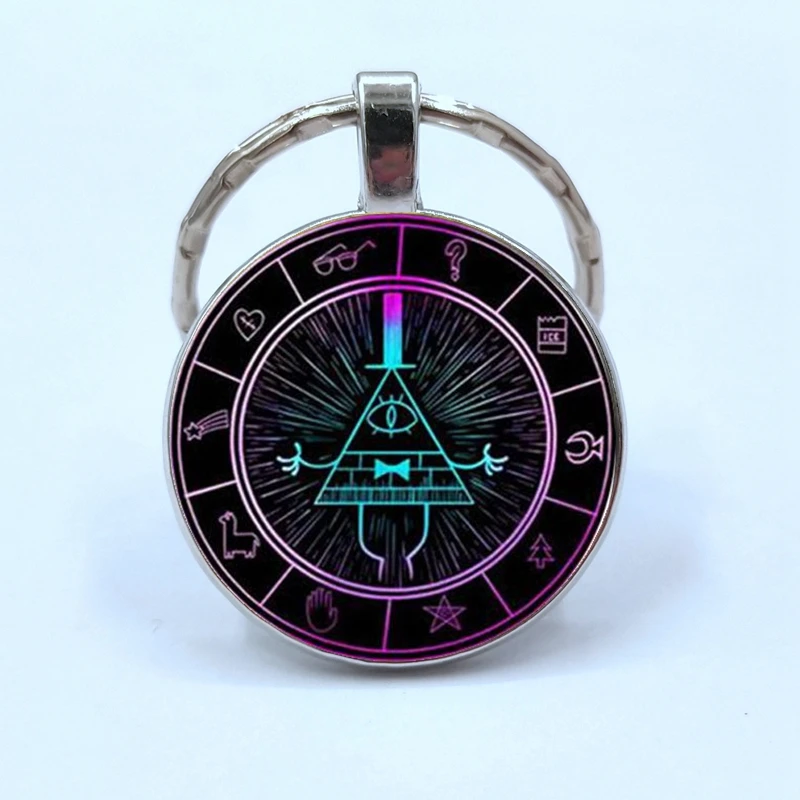 

Steampunk Drama Gravity Falls Mysteries BILL CIPHER WHEEL Time Gems Pendant Keychain