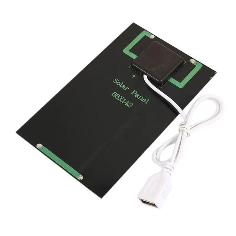 

2W 5V Solar Panel Fan USB Portable Outdoor Solar Charger Polysilicon Generator Travel Quick Charge High Efficiency