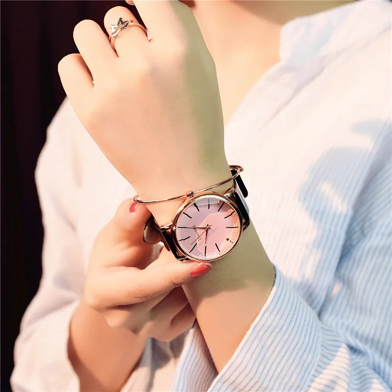 Polygonal Dial Design Women Watches Luxury Fashion Dress Quartz Watch ulzzang Stylish Brand White Ladies Leather Wristwatch 2018