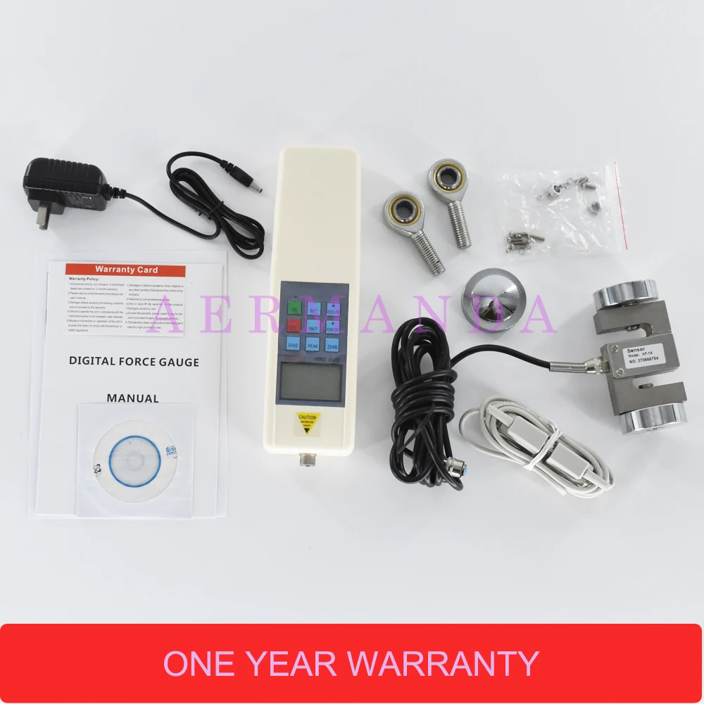 

Digital Force Gauge HF-1000 Pull Push Force Meter external sensor dynamometer HF-1K Test Equipment