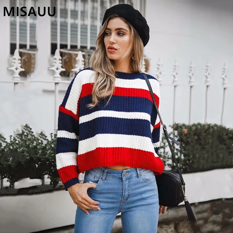 

MISAUU Winter Pull femme Sweaters Women 2018 Fashion Loose Jumpers Korean Pullovers Knitting Pullovers Thick Christmas Sweater