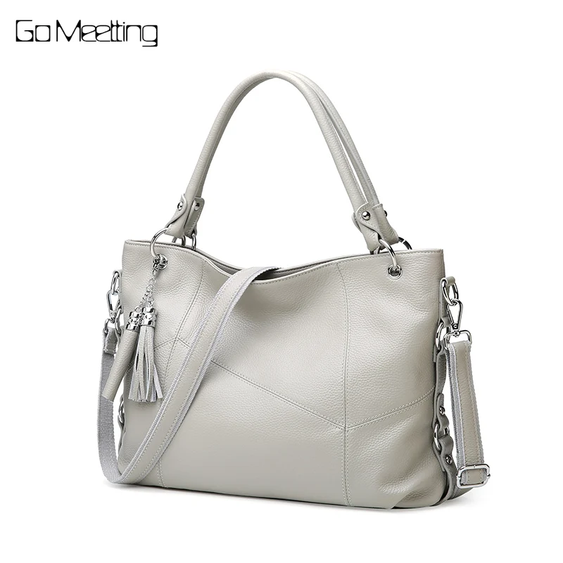 

Go Meetting Women Shoulder bags sac a main femme Solid Designer Brand Genuine Leather Messenger Bags for women 2018 handbags