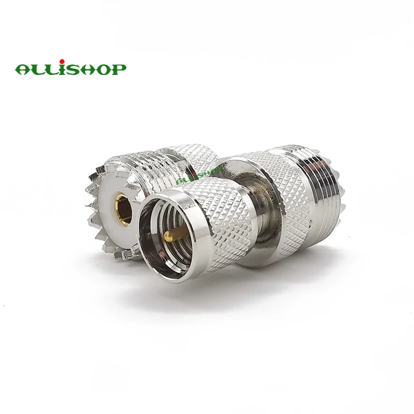 

2Pcs Mini UHF Male to UHF Female SO239 PL259 Connector RF Coax Adapter Mini-UHF Plug to UHF SO239 PL259 Jack RF Converter
