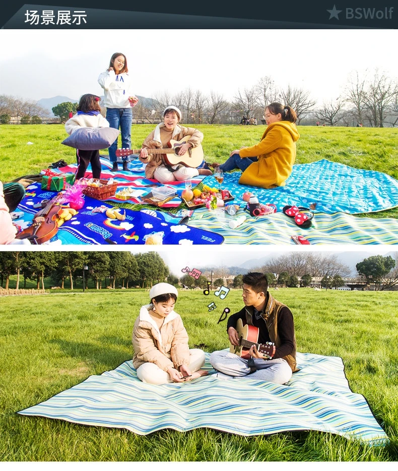 

Picnic Mattress Moistureproof Mattress Outdoor Mattress Thickening Field Outing Spring Outing Lawn Mattress Portable Picnic Clot