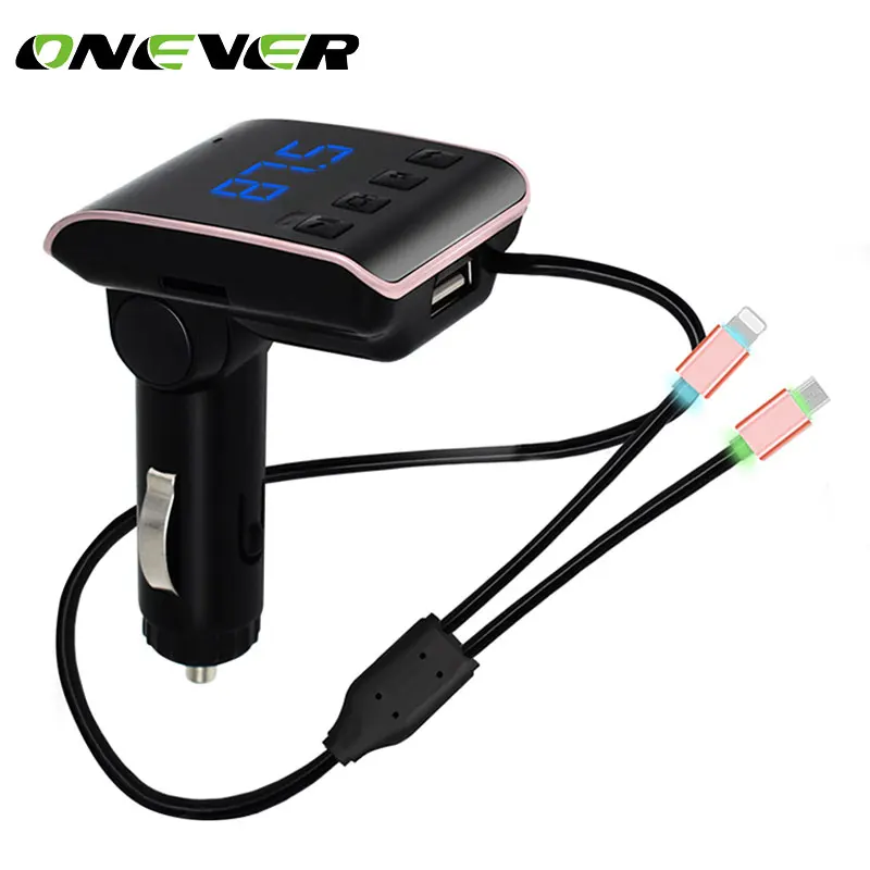 Onever вращающийся Bluetooth автомобильный комплект fm-передатчик MP3-плеер модулятор 2.1A