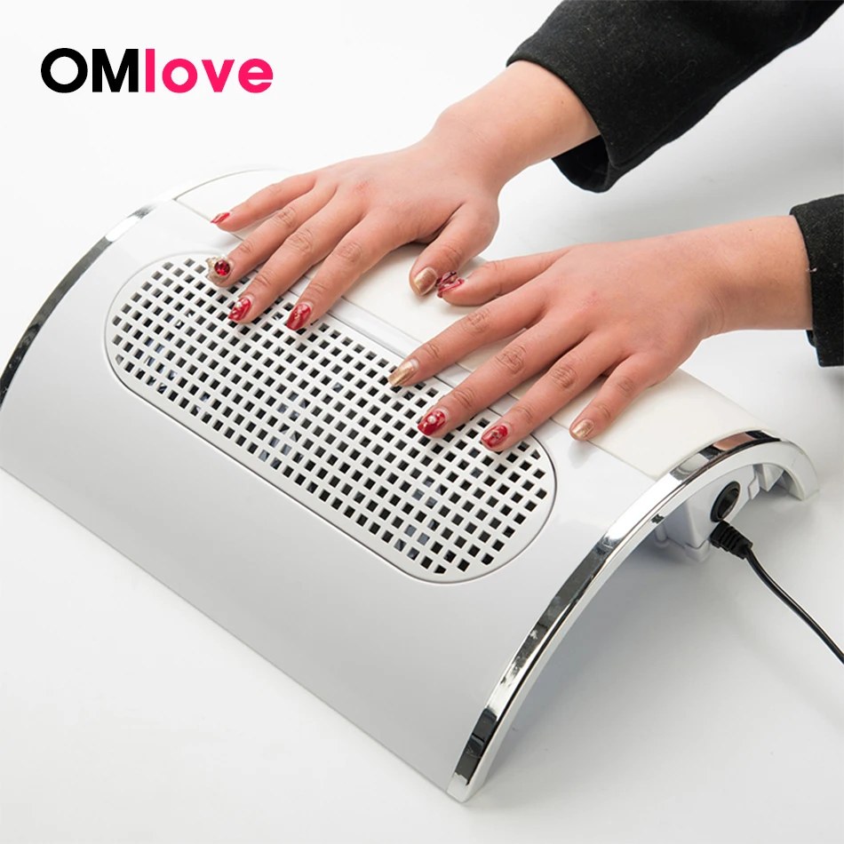 

OMlove Nail Dust Suction Collector Nail Dust Vacuum Cleaner Manicure Salon Tools with 3 Powerful Fans EU Plug Nail Art Equipment