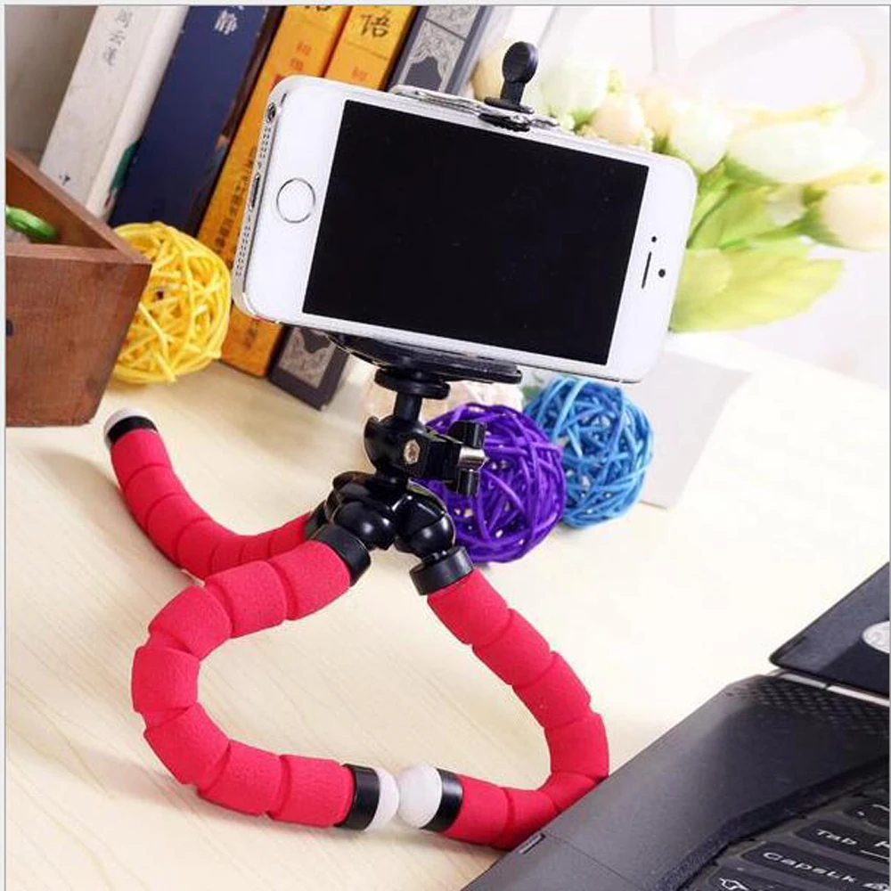 Universal Phone holder flexible tripod, camera stand red octopus for iphone mobile picture photo taking sport accessories
