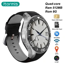 itormis Bluetooth Android Smart Watch Smartwatch SIM Card Phone Watch Quad core MTK6580 ROM8GB RAM512MB S1