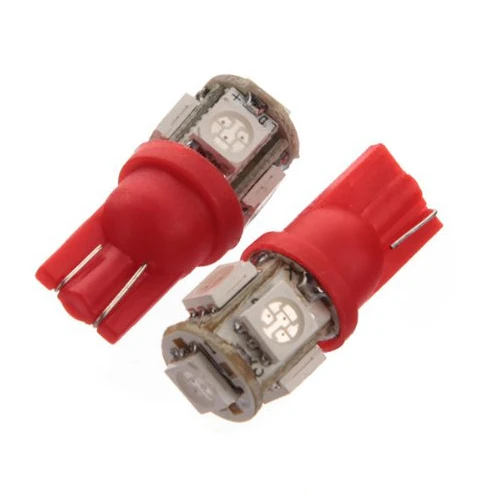 

TOYL 2* T10 W5W 5 SMD 5050 LED Rot Auto Standlicht Lampe licht R 1ckleuchte