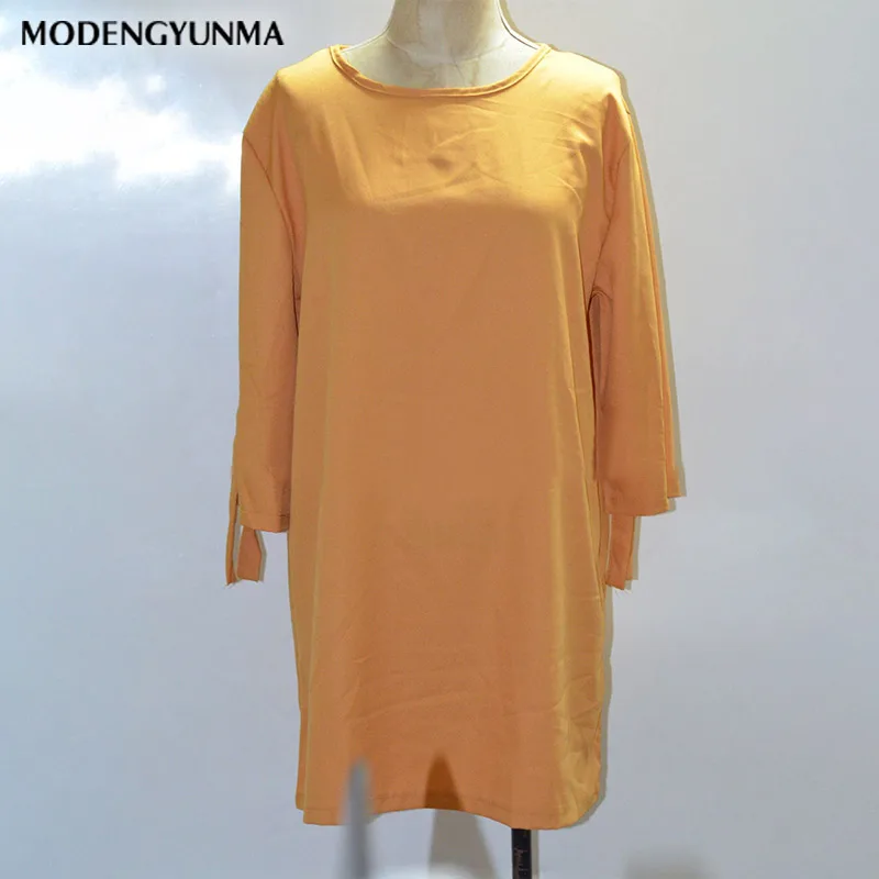 Платье для беременных, новинка, повседневная одежда для мам, платье для мамы, модные платья с коротким рукавом, женская одежда, одноцветная, размера плюс - Цвет: AF029 Yellow