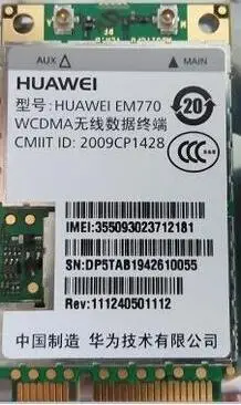 Для HuaWei EM770 Mini PCI-e 3g Wwan Mini Pci-e беспроводная карта Edge Hsdpa с голосовым Gps внутренним 2g/3g модемом