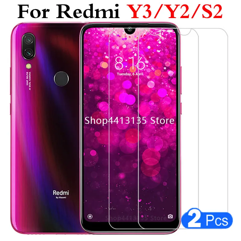 2 шт Защитное стекло для xiaomi redmi S2 S закаленное Y2 Y3 Y 3 Защитная пленка HD против
