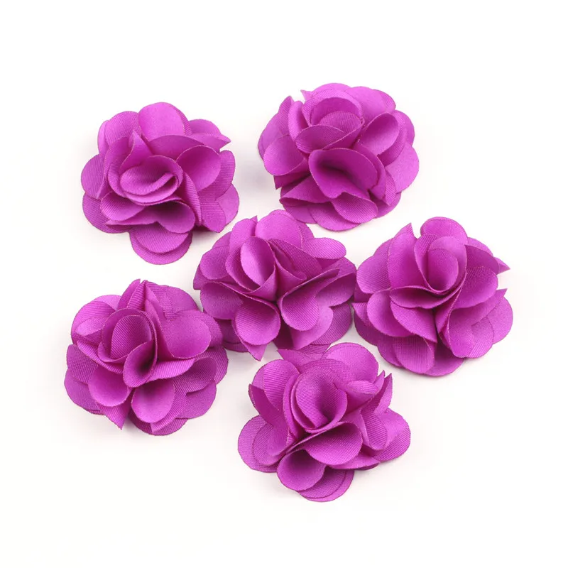 Модные 10 шт. тканевые Цветочные очаровательные кисточки с бахромой на плоской подошве для украшения из ткани своими руками винтажные кисточки - Цвет: Фиолетовый