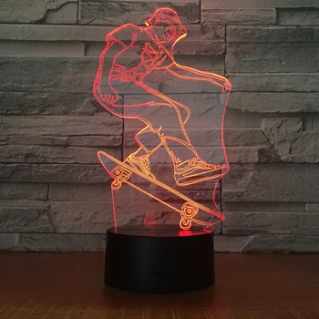 

Pulley 7 Color 3d Night Light Acrylic Touch Personality Table Lamp Energy Saving Bedside Light 1570