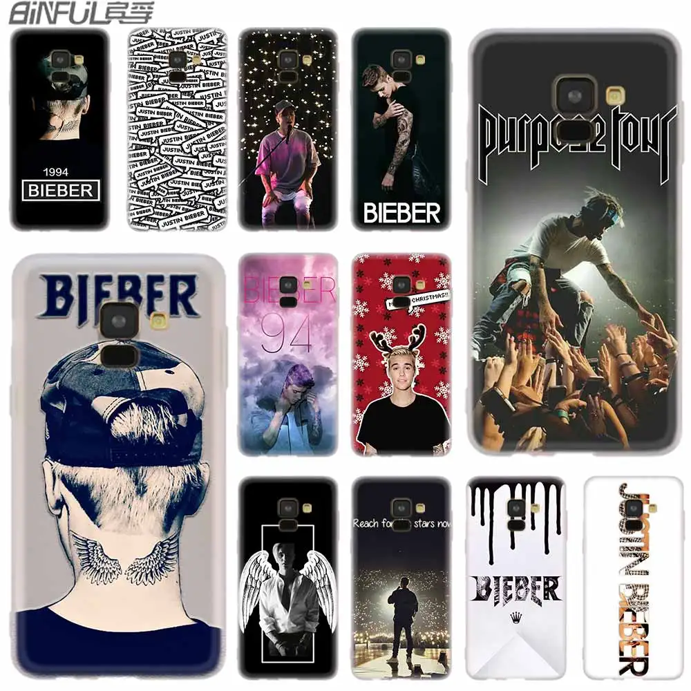 Cover Silicone case For Samsung Galaxy A6 A8 A9 A7 A5 A3 Plus 2018 2017 2016 2015 A6S Star Justin Bieber