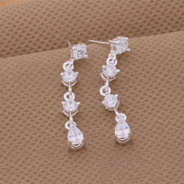 

AE266 925 Jewelry Silver Plated Wholesale , Free Shipping Earrings for women , elegant ornaments /aslajjsa alcajcja