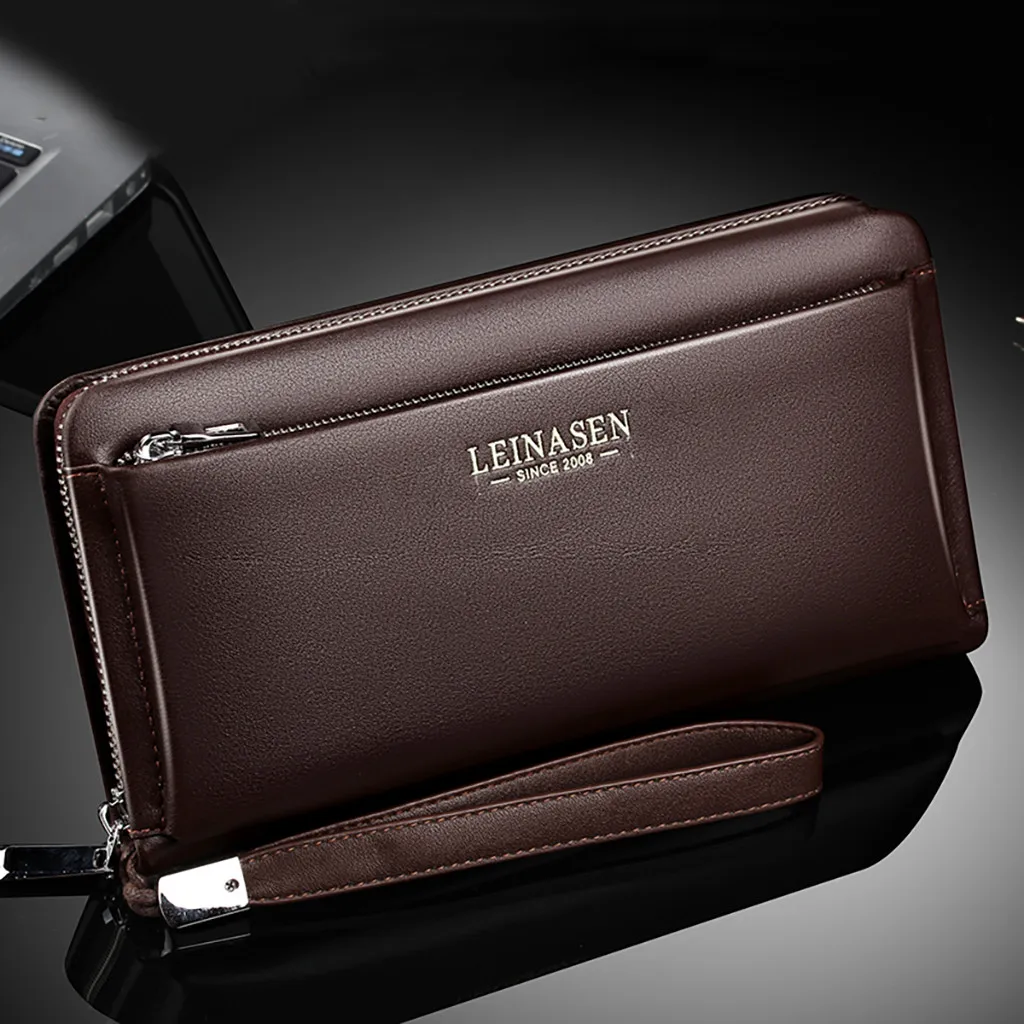 

Wallet 2019 New Fahsion Men Business Multi-function Card Holder Wallet First Layer Cowhide Leather