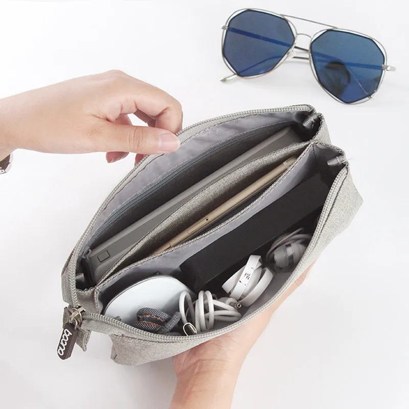

Electronic Organizer Cables Storage Bags Digital Phones Charger Power Battery Zipper Sorting Bag Case Packing Accessories Items