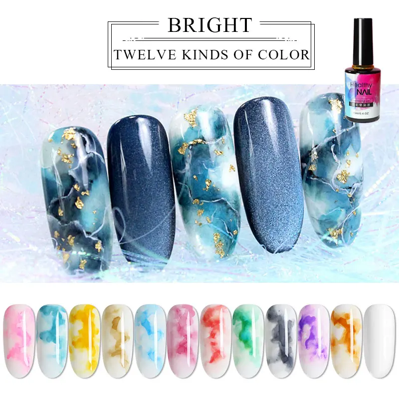 

7ml/15ml Watercolor Nail Polish Blooming DIY Nail Gel Manicure Decor Salon Set Smoke Effect Bubble Varnish Manicure Accessories