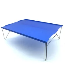 Синий Портативный мини ультра-светильник Алюминий складной кемпинг стол подходит для пикника для барбекю на открытом воздухе 1-люди Применение