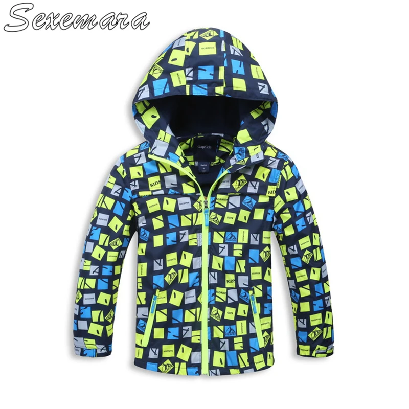 

SexeMara Children's clothing brand male children plus velvet hood windbreaker children's jacket children's jacket