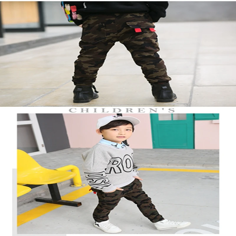 Baby Boys and childrens jeans Pants clothes In the winter Red camouflage Plus sweat pants kids jeans Clothing (8)
