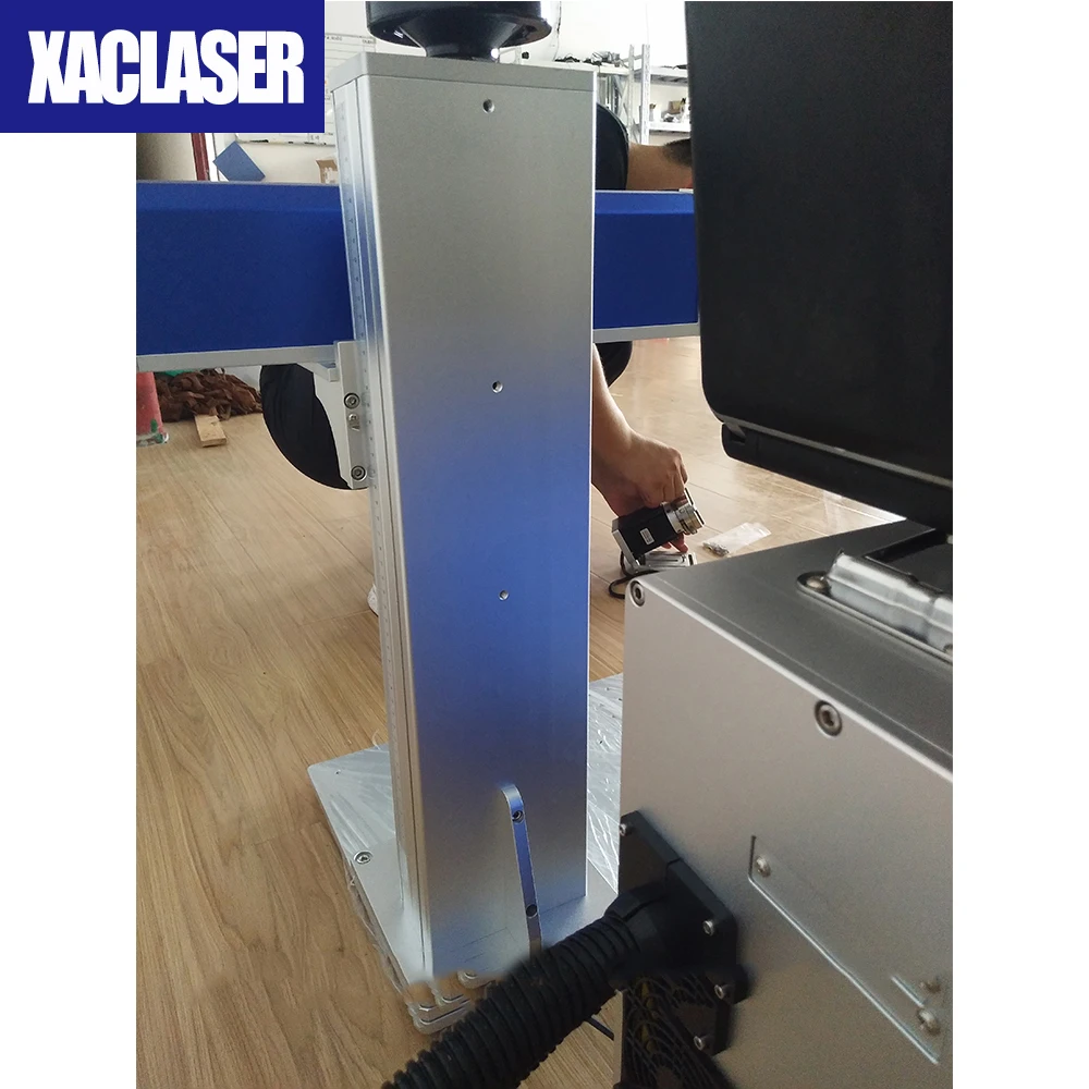  20W 30W 50W fiber laser marking machine for metal stainless steel with computer and rotary
