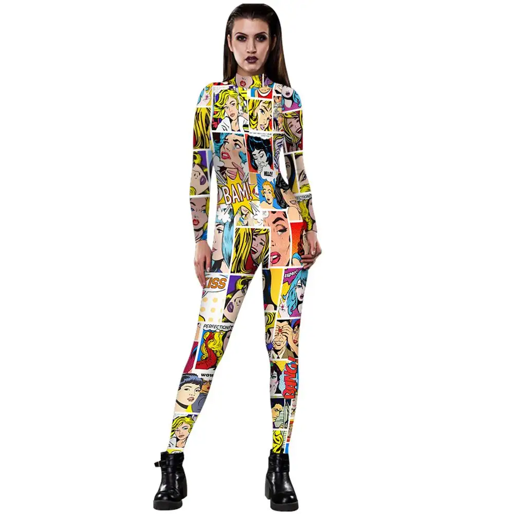 

PLstar Cosmos 3D Print Beauty poster Spandex Lycra Costume for Halloween Cosplay Female Spider Suit Anti-Venom Gwen woman