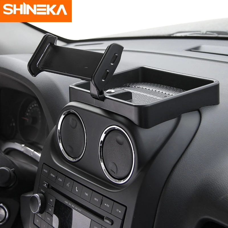 SHINEKA ABS سيارة الداخلية باد حامل/حامل هاتف المحمول ملصقات ل جيب باتريوت 11-16/ل جيب البوصلة 10-13/14-15 2.0L الرياضية