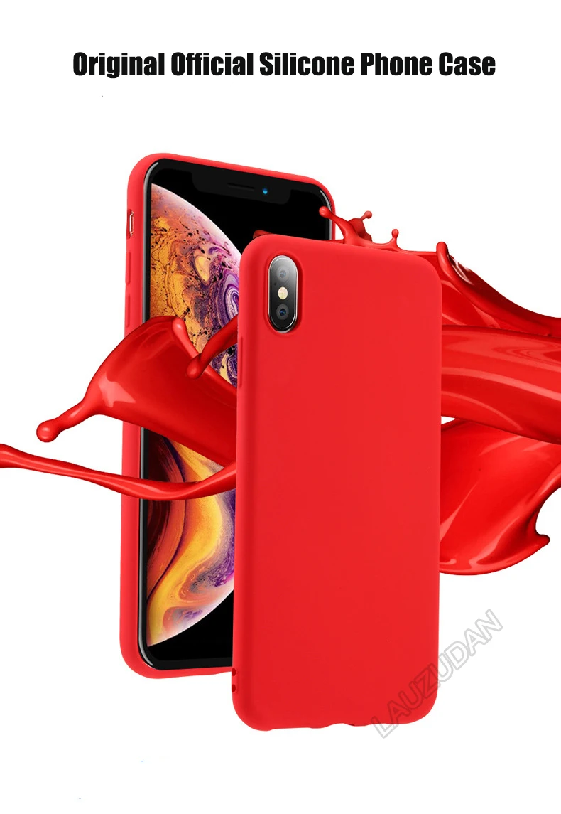 Официальный силиконовый чехол для iPhone X XS Max XR 6 6S 7 8 чехол для телефона s для iPhone 6Plus 6splus 7Plus 8Plus чехол