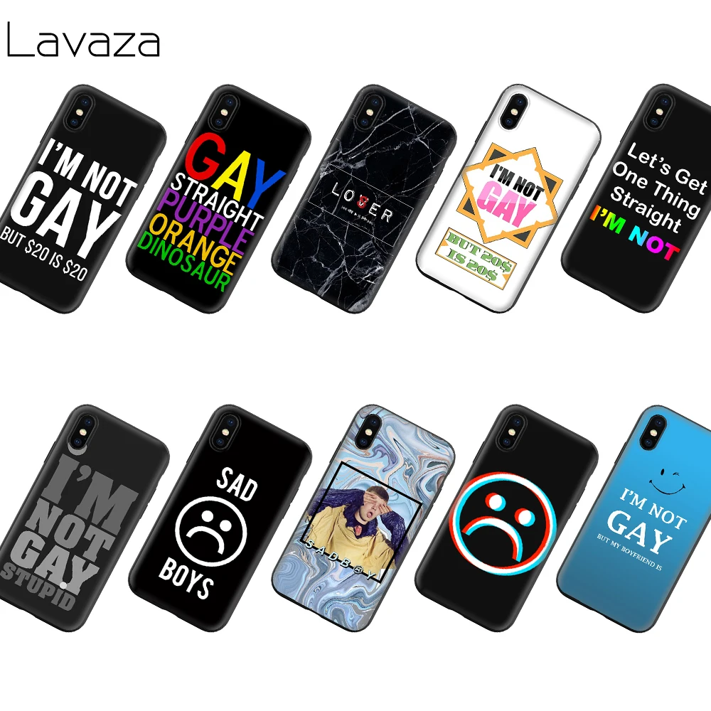 Lavaza I M Not Gay Loser Lover Sad Boys Silicone Soft Case For