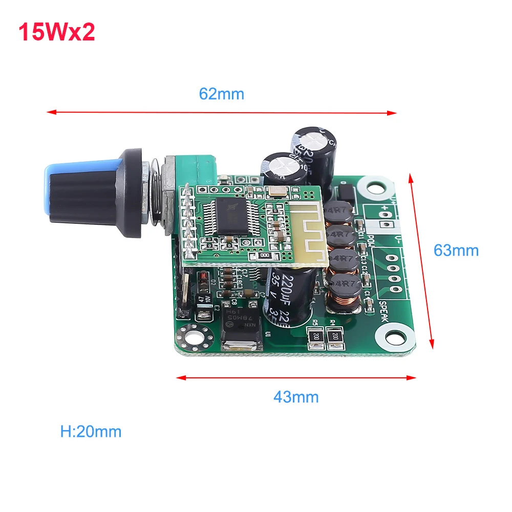 TPA3110 15Wx2 30Wx2 4,2 цифровые Bluetooth стереонаушники усилитель мощности платы DIY 30 Вт + 30 Вт 15 Вт + 15 Вт модуль усилителя мощности