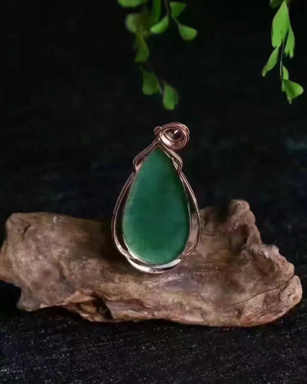 Naturel vert jasper pendentif naturel pierre gemme pendentif 925 en argent sterling mode élégant gr