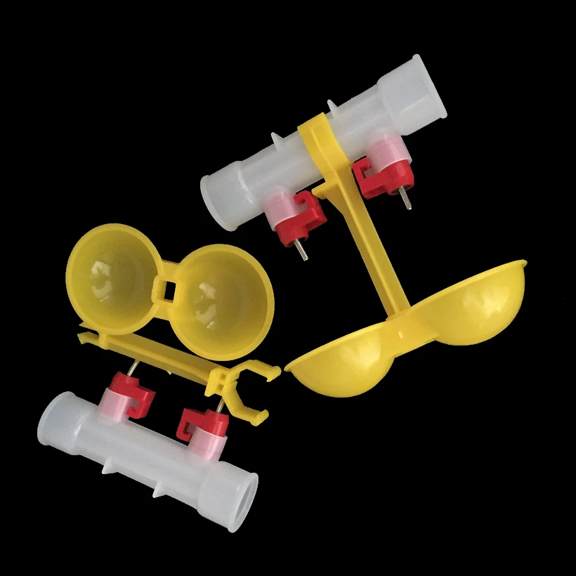 Курица водяной двойной сосок поилка рот питьевой подвесные чашки курица Фидер фермерское оборудование 10 шт
