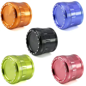 

New 4 Parts Aluminum Alloy Hand Tobacco Herb Grinder Tobacco Leaf Grinders Smoker Accessories 5 Colors