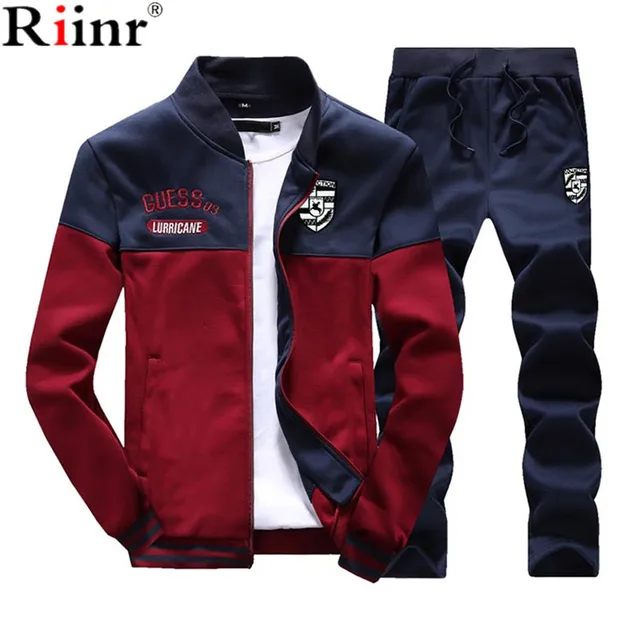 Riinr Brand New Men Sets Fashion Autumn Spring Sporting Suit Sweatshirt ...