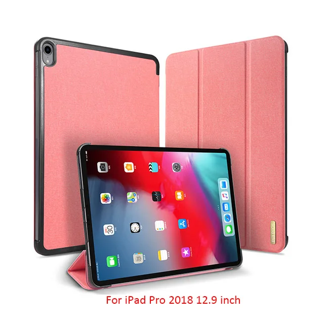 Магнитный чехол DUX DUCIS для iPad Pro 11, кожаный флип-чехол для iPad Pro 11 12,9 дюймов, защитный чехол для планшета Etui, новинка - Цвет: Pink