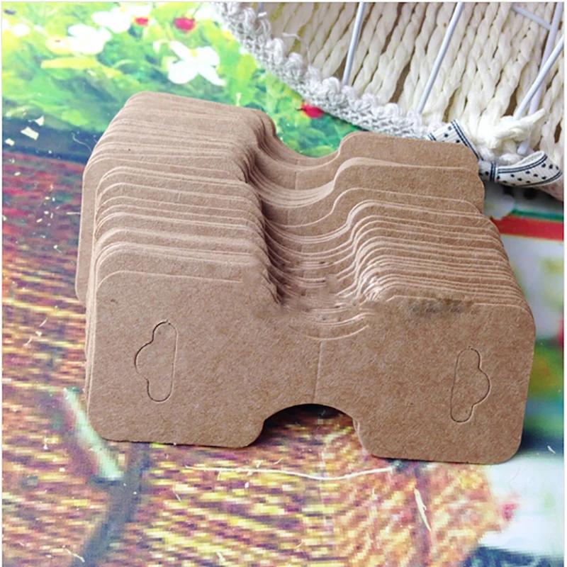 Wholesale Kraft Paper Necklace Card 100pcs lot DIY Blank Necklace Card 