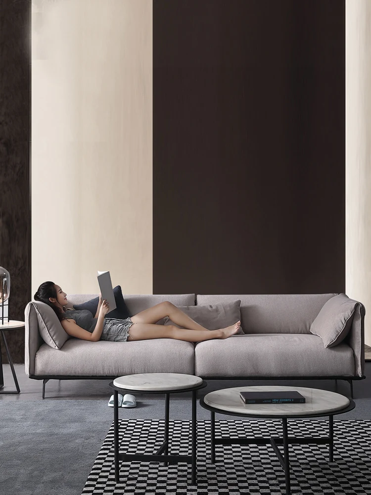 Латексный диван, скандинавский тканевый диван, комбинированный, для гостиной, для трех человек, Съемный и моющийся, современный минималистичный, маленький