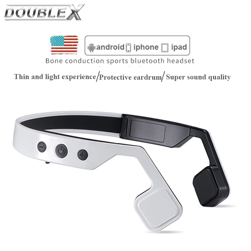 

DOUBLEX YKL-701 Bone Conduction Headset Wireless Bluetooth 4.0 Earphone Waterproof Neck-strap Outdoor Sport Headphone for iphone
