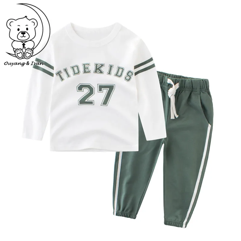 

Children clothing autumn 2018children's suits boys long-sleeved sports pants and T-shirt sets children's two-piece active style