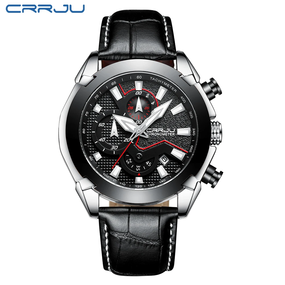 Watches Men Luxury Brand CRRJU Casual Chronograph Sports Mens Watch Waterproof Quartz Men's Watch Relogio Masculino Dropshipping Watches Men Luxury Brand CRRJU Casual Chronograph Sports Mens Watch Waterproof Quartz Men's Watch Relogio Masculino Dropshipping