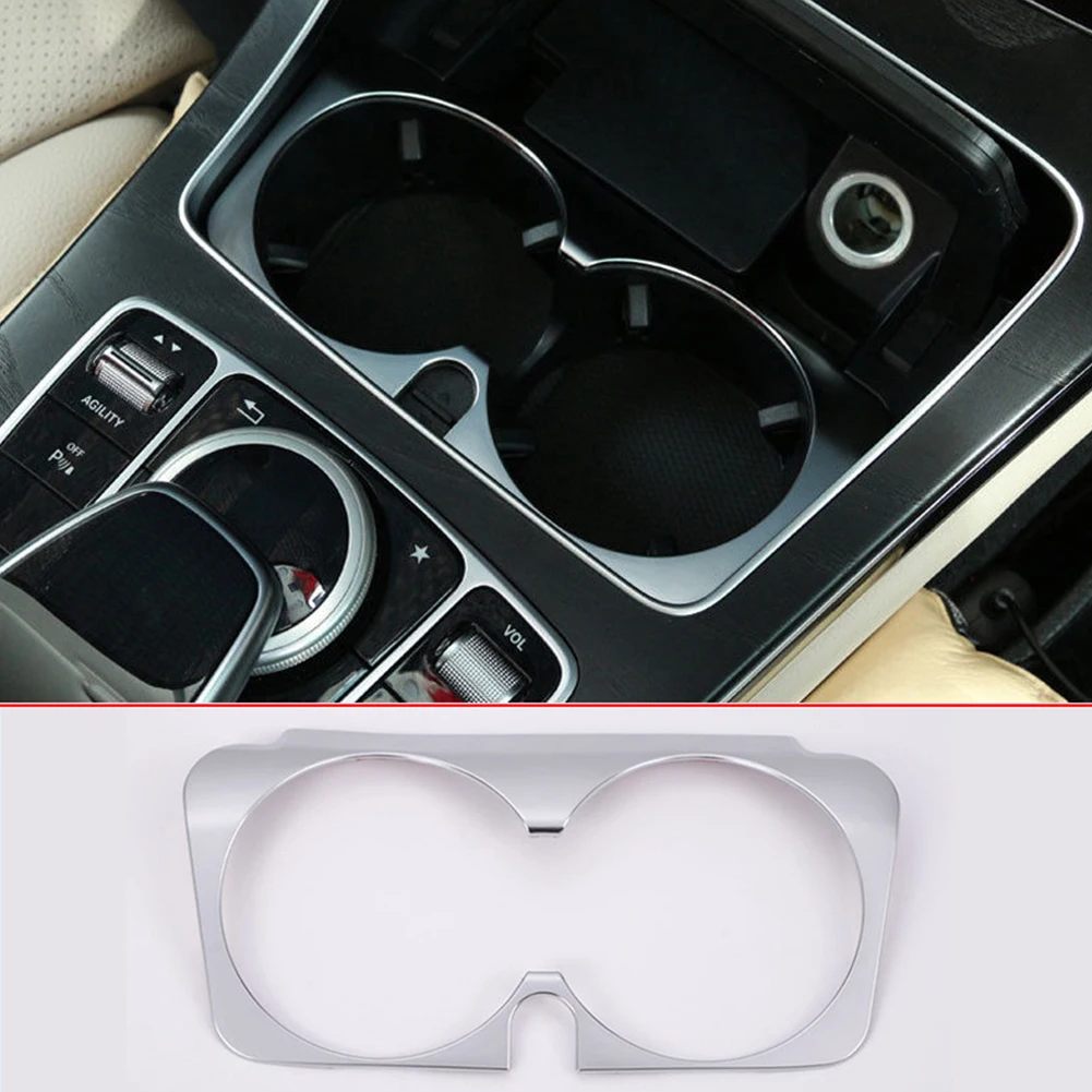 

For Mercedes Benz C E GLC Class W205 W213 2015-2019 Water Cup Holder Cover Trim Center Console Accessories